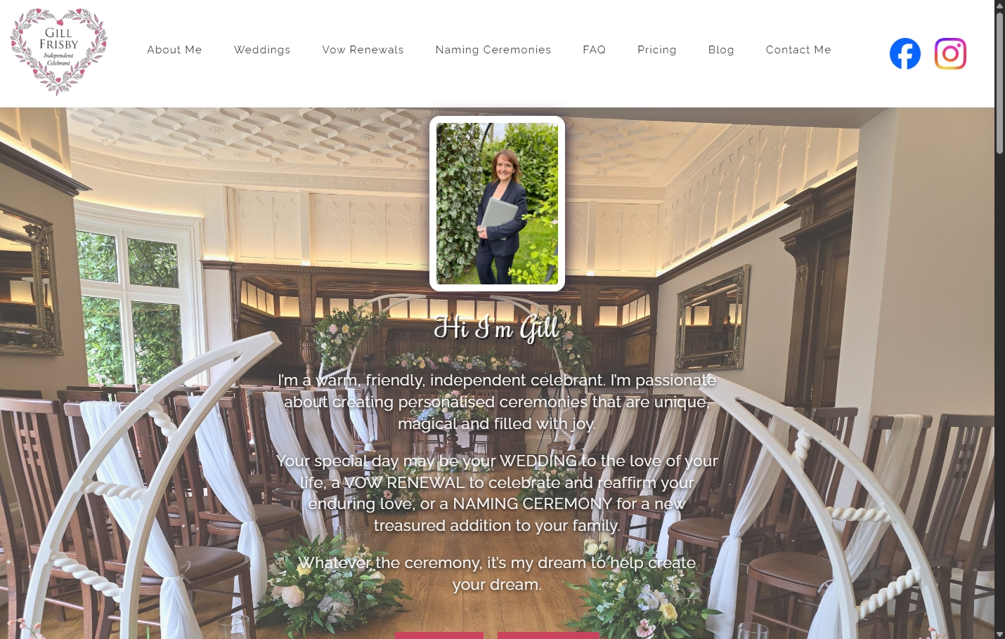 Gill Frisby Celebrant Home Page